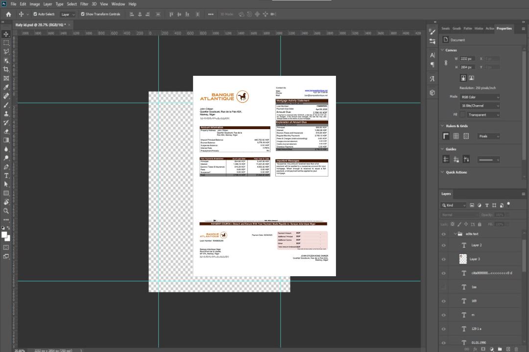 Niger Banque Atlantique Relevé hypothécaire du Niger Modèle Word et PDF template Niger Banque Atlantique Relevé hypothécaire du Niger Modèle Word et PDF template